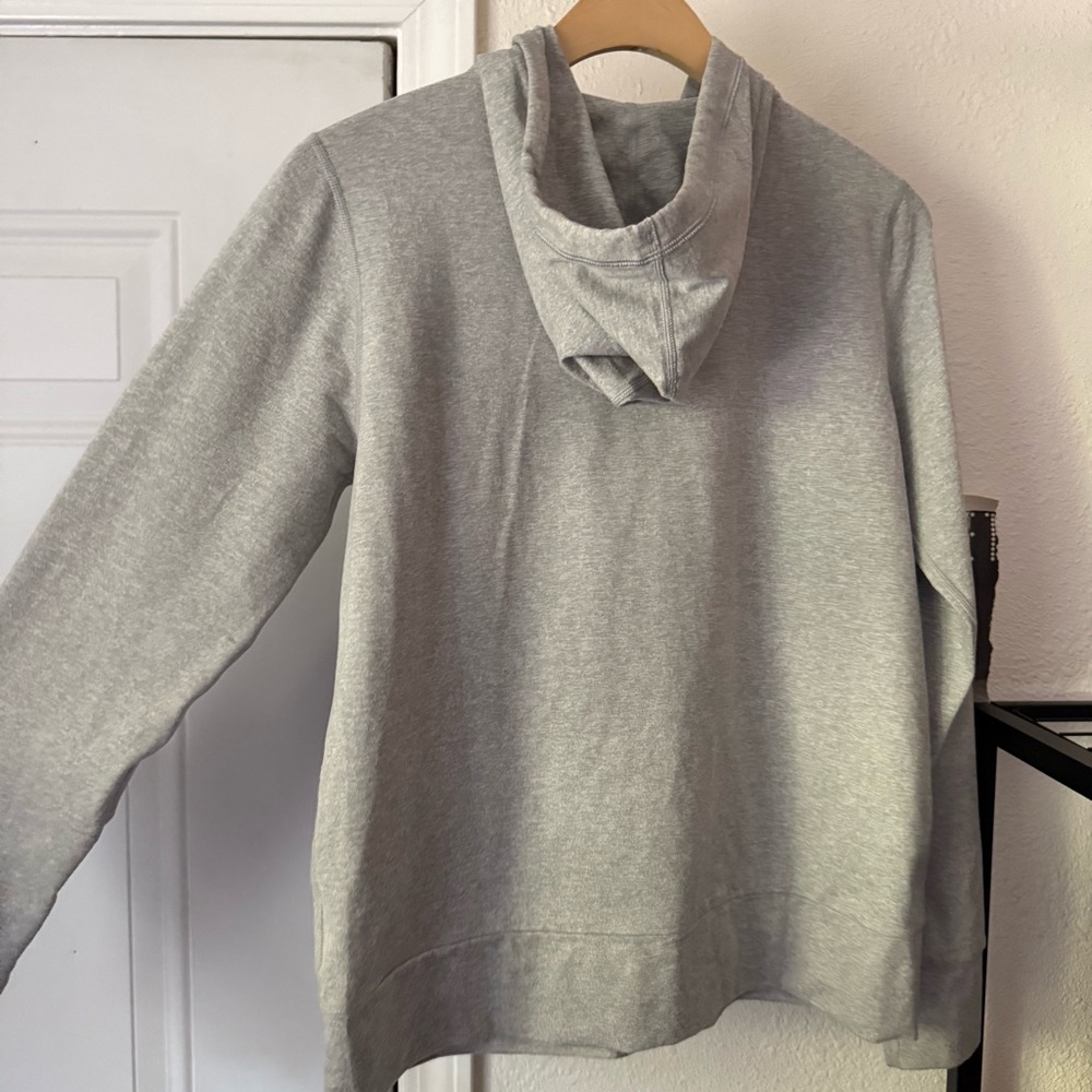 VUORI heather grey athletic knit long sleeve full zip hoodie sweater - Picture 6 of 7